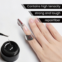 Gel professionnel fortifiant pour ongles, fibres transparentes UV, réparation d'ongles cassés et fins, DIY