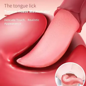 Vibrateur rose réaliste pour femme avec stimulation du point G et du clitoris, masseur de mamelons - Product Image 3