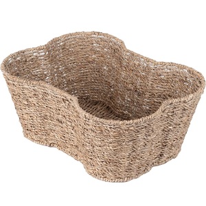 Cesto Retangular de Armazenamento Ecológico de Jacinto e Fibra de Capim Marinho, Feito à Mão, Multifuncional, Simplicidade Moderna, Organizador para Animais de Estimação e Brinquedos - Product Image 2