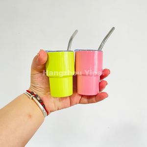 <span class=keywords><strong>Blanco</strong></span> Sublimación en <span class=keywords><strong>blanco</strong></span> Color Mini Cute Small bar 2oz Vasos aislados de acero inoxidable Vaso de chupito para regalos personalizados - Product Image 4