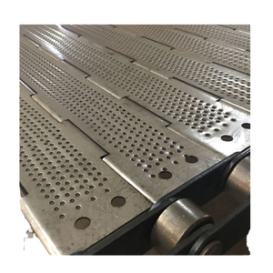 Roestvrijstalen Scharnierende Plaat Gaasband Geperforeerde Kettingschakelplaat Transportband Voor Levensmiddelenwinkel En Drankenindustrie - Product Image 1