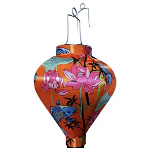 Linterna Tradicional Vietnamita de Bambú y Seda, Hecha a Mano, para Decoración del Hogar, Iluminación Decorativa Colgante - Product Image 1