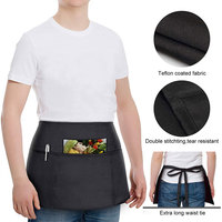 Tabliers de serveur/serveuse unisexes personnalisés avec logo, imperméables, lavables, pour bistro, cuisine, restaurant, café, vente en gros, toile