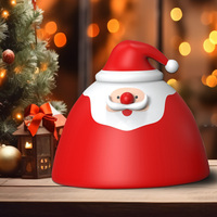 Lampe de nuit LED en silicone rechargeable par USB, à commande tactile, à intensité variable, motif Père Noël, pour chambre à coucher, idéale comme cadeau de Noël