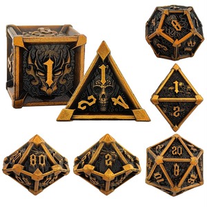 Dadi Poliedrici in Metallo Personalizzati per COC, D&D, TRPG, Set Multicolore D6 G <span class=keywords><strong>Sulu</strong></span> per Giochi da Tavolo - Product Image 4