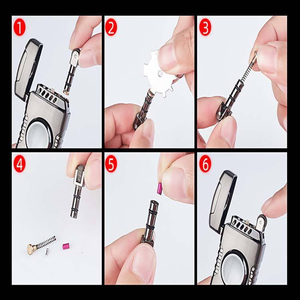 Briquet créatif miniature en métal à flamme douce, réglable, coupe-vent, portable, avec gyroscope intégré pour cigarettes - Vente en gros - Product Image 6