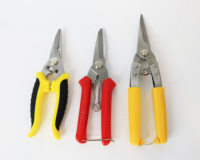 Vente en gros Ciseaux de jardinage Sécateur à main Sécateur avec lames droites en acier inoxydable Manche jaune