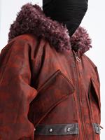 Veste à capuche en polaire style streetwear d'hiver, épaisse, réversible, imperméable, coupe-vent, avec fermeture éclair et doublure Sherpa
