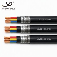 Cable de Alimentación de PVC Blindado con 4 Núcleos de Cobre XLPE STA, Cu/XLPE/PVC 0.6/1kV, Entierro Directo Subterráneo, Calidad Garantizada CE