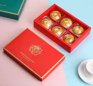 중국 공장 판지 맞춤 케이크 상자 접는 선물 상자 상단 및 하단 뚜껑 상자