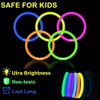 50pcs Glow Stick Néon Lumineux LED Bracelet Collier Glow in the Dark Light Stick pour Enfants et Adultes Articles De Fête