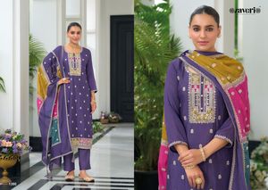 High Quality Traditional Readymade Adults' Party <b>Suit</b> Embroidery Work Chinon Mullite Color Design Indian & Pakistani Clothing - Product Image 3