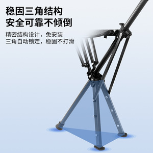 Chaise-tabouret Cy Cane en alliage d'aluminium, pliable rapidement, bâton de marche portable pour personnes âgées, randonnée, utilisation en extérieur - Product Image 3