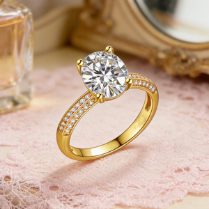<span class=keywords><strong>Anillo</strong></span> Chapado en Oro de 18k <span class=keywords><strong>con</strong></span> Moissanita Elíptica de 3CT, <span class=keywords><strong>Anillo</strong></span> de Compromiso Elegante para Mujer <span class=keywords><strong>con</strong></span> Certificación GRA - Product Image 4