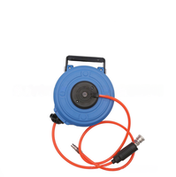 Enrouleur de tuyau d'air rétractable pour pistolets de pulvérisation, raccord rapide 1/4 NPT, enrouleur de tuyau d'eau pour compresseur et aspirateur avec raccords, gonfleur de pneus