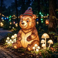 Decoración de Faroles con Animales de Dibujos Animados para Parques de Diversiones, Navidad, Uso Interior/Exterior, Espectáculo de Luces para Parques Temáticos