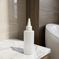 Bouteille en plastique HDPE ronde blanche de haute qualité personnalisée de 150 ml, bouteille de shampooing de 5 oz avec bouchon et pulvérisateur pour huiles essentielles
