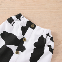 Vêtements pour enfants, vêtements pour filles de 3 ans, pantalon à cloche avec bretelles en coton noir, chemises, ensembles de 2 pièces, vêtements pour fillettes