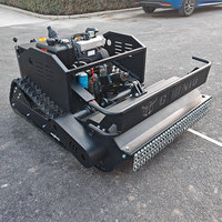 Tondeuse robot à fléaux télécommandée tout-terrain agricole, homologuée CE EPA, moteur diesel 4 temps 18 CV, 1000 mm, décharge latérale