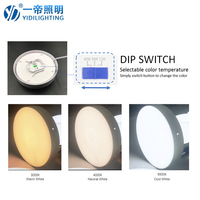 Panneau lumineux LED moderne ultra fin 9W/12W Panneau de plafond SMD2835 à gradation en surface pour lampe en plastique pour bureau à domicile