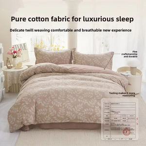 Bộ ga trải giường <span class=keywords><strong>cotton</strong></span> dệt hiện đại gấp gọn 40S, chất liệu thân thiện với da, dành cho trẻ sơ sinh, cỡ King, 250TC, dùng cho phòng ngủ gia đình - Product Image 6