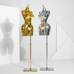 Mannequins d'Affichage de Magasin de Vêtements Dorés, Modèle Femme Afro-Américaine Grande Taille, Corps en Plastique, Poitrine Généreuse, Fessier Volumineux - Product Image 3