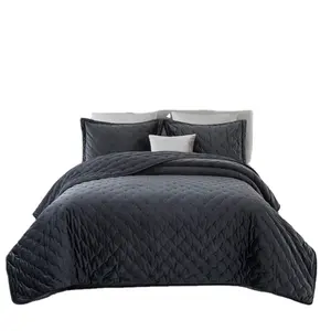 Popular bordado hotel queen colcha colcha jogo de cama king size colchas acolchoadas