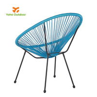 Style chaud 4 pièces en acier Patio Conversation loisirs jardin rotin canapé ensemble pour balcon extérieur Acapulco canapé chaise ensemble