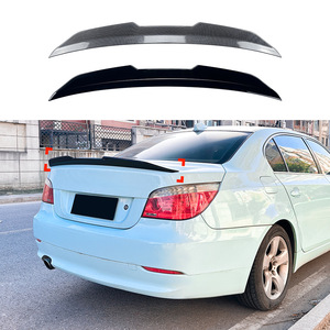 Bmw Rear Spoiler Piano <b>Black</b> Carbon Fiber Texture Ducktail <b>Trunk</b> Wing For E60 2004-2010 Psm Models - Product Image 1