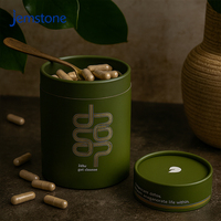 Emballage de boîte cylindrique en carton kraft de qualité alimentaire recyclable avec logo personnalisé, pour pilules, capsules, compléments alimentaires, tubes en papier pour vitamines