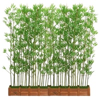 Arbre artificiel en bambou de 1,5 m, plante verte artificielle, pot de bonsaï, arbre en bambou en plastique pour la décoration intérieure et extérieure