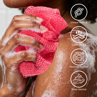 Éponge africaine authentique avec nœuds, exfoliante pour le bain, tissu de lavage, véritable Sapo, exfoliant corporel noir, accessoires de douche