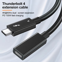 Offre Spéciale A283-2 Thunderbolt 4 câble de données de type C mâle à femelle 8K 240W charge rapide 40G câble USB haute vitesse pour ordinateur portable