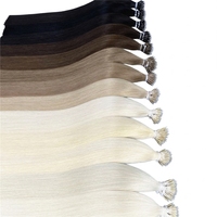 Extensiones de Cabello Ruso Virgen Remy de Alta Calidad para Mujeres, Extensiones de Cabello Humano con Punta Nano Personalizadas para Salón