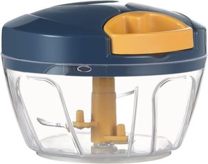 Picadora de alimentos Manual gris de 550ml, cortador de frutas y verduras sin BPA, cuerda de mano, cebollas y nueces, Material seguro para uso doméstico - Product Image 1