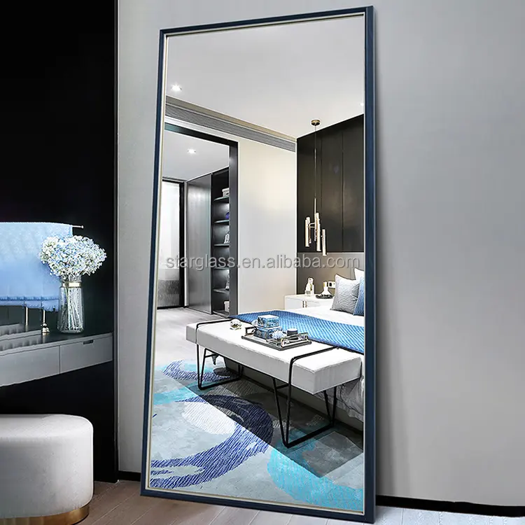 Large metal frame wall mirror standing floor mirror decorative living room price