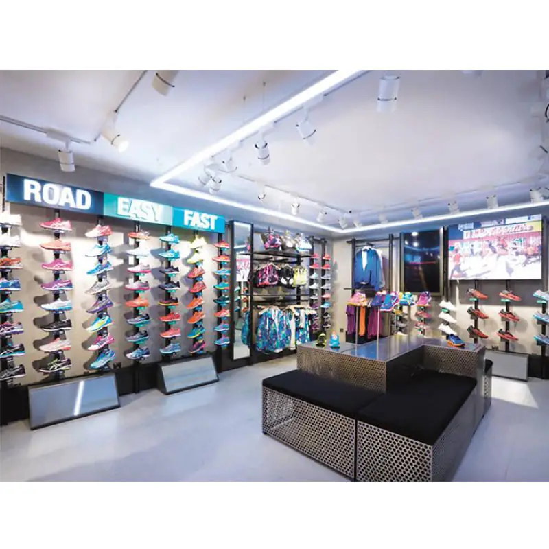 Модный стиль украшения спортивного магазина небольшой обувной магазин дизайн интерьера для обувного магазина