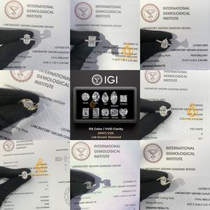 Anillo de compromiso de diamante cultivado en laboratorio de 1 <span class=keywords><strong>a</strong></span> 5 quilates, modelo New Dutch Marquise 2026, banda de oro con seis garras, certificado IGI - Product Image 3