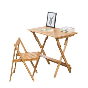 Bamboo Kids <b>Desk</b> Set <b>Foldable</b> Modern Study Furniture For Elementary Students <b>Small</b> Apartment Use - Product Image 5