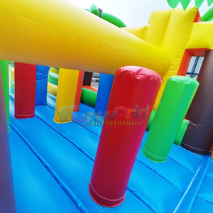 Giant outdoor kids bouncy castle commercial <b>inflatable</b> holiday beach bounce <b>house</b> obstacle course - Product Image 6