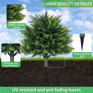 Ramas de Ciprés y Eucalipto Artificiales Realistas, Estacas de Vegetación Artificial para Arreglos Florales en Jardines y Macizos de Flores - Product Image 1