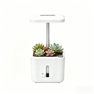 Maceta con Sistema <span class=keywords><strong>de</strong></span> Riego Automático y Lámpara LED <span class=keywords><strong>de</strong></span> Cultivo, Maceta Hidropónica con Nivel <span class=keywords><strong>de</strong></span> Agua Visible para Plantas - Product Image 3