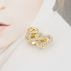 Grilles dentaires hip-hop personnalisées et tendance, style européen-américain, en cuivre micro-incrusté de zircon, plaqué <span class=keywords><strong>or</strong></span>, marque QT - Product Image 3
