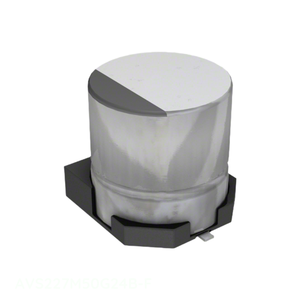 ตัวเก็บประจุแบบติดตั้งบนพื้นผิว SMD รุ่น AVS227M50G24B-F ของผู้ผลิต Manufacturer Channel ความจุ 220 ไมโครฟารัด ชนิดอะลูมิเนียม 220UF 20% 50V - Product Image 1