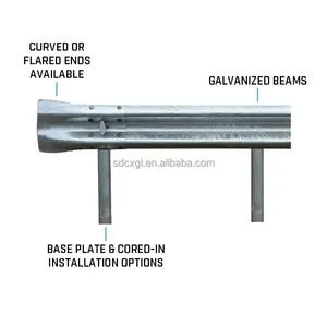Hot Sale Galvanized W Beams Q235 steel guardrail security Crash Barrier