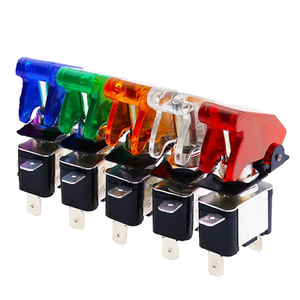 ASW-07D sửa đổi 12V 20A RGB LED chuyển đổi xe spdt kim loại chống thấm nước Bìa ON-OFF chức năng thiết bị điện nhựa chuyển đổi - Product Image 1