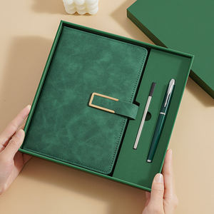 สมุดบันทึกปกหนัง A5 พร้อมตัวล็อคแม่เหล็ก สมุดไดอารี่ สมุดจดบันทึกแบบพกพา สมุดวางแผนการเดินทาง <span class=keywords><strong>ชุด</strong></span>กล่องของขวัญ - Product Image 6