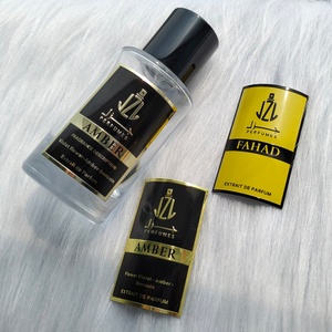 Custom Perfume <b>Glass</b> Bottle <b>Sticker</b> Aluminum 3d logo Label for Printing Metal Aluminum Embossing logo - Product Image 1