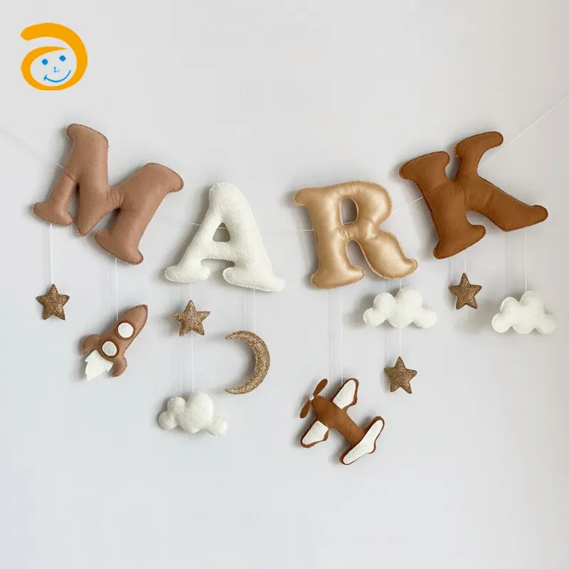 New Arrival Wholesale Felt Cute Wall Decoration Kids Present Felt Baby Boy Nursery Wall Decor