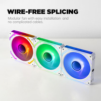 Refroidisseur liquide Asiahorse pour PC, ventilateur ARGB, refroidisseur CPU, bloc de refroidissement RGB, ventilateur